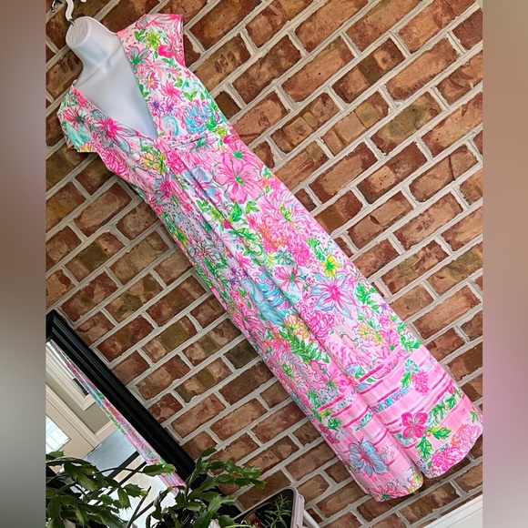 Lilly Pulitzer Breanna Floral Maxi Dress in Paradise Found. Size Large - Picture 1 of 13